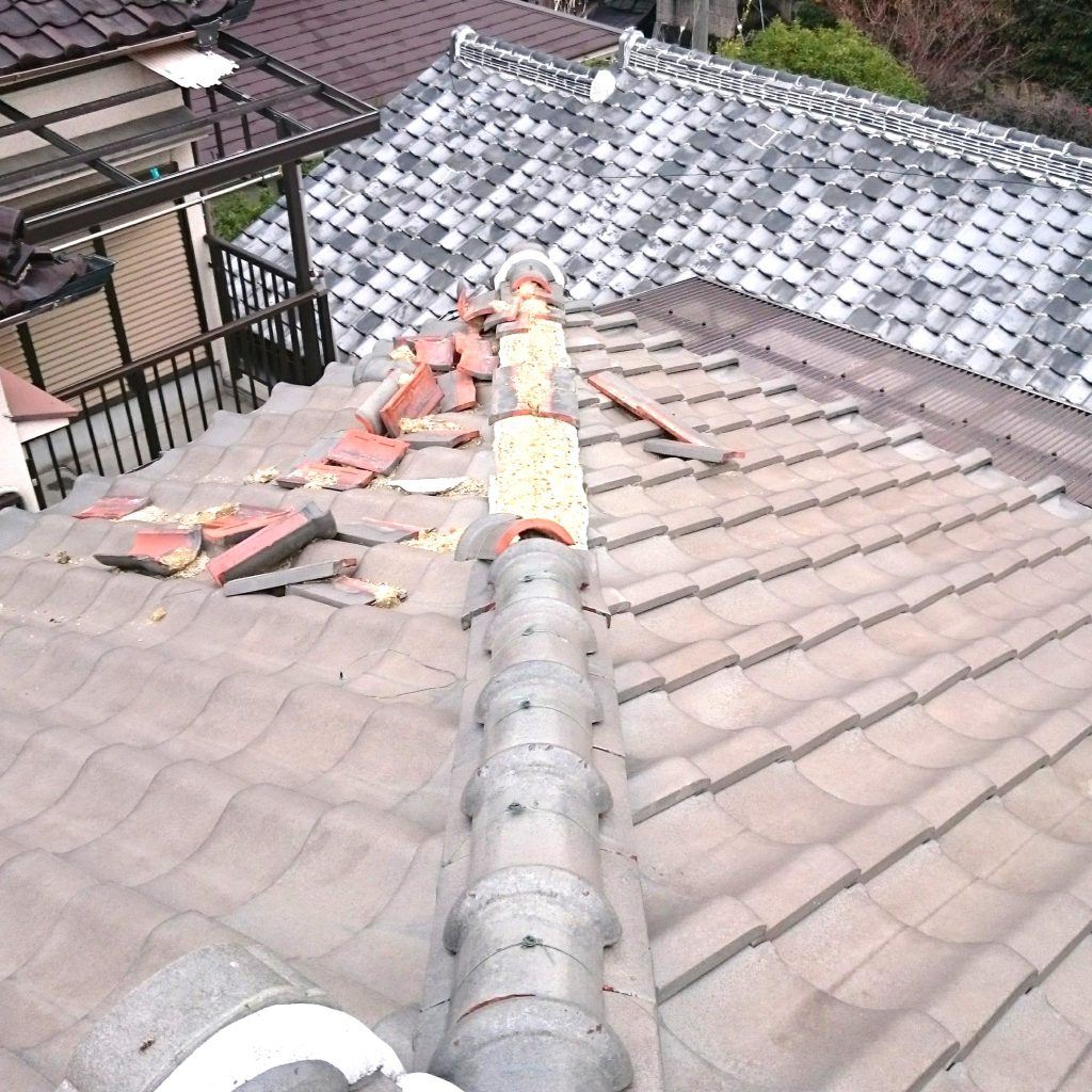 台風の被害の写真